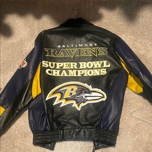 Baltimore Ravens Super Bowl Champions Leather Jacket